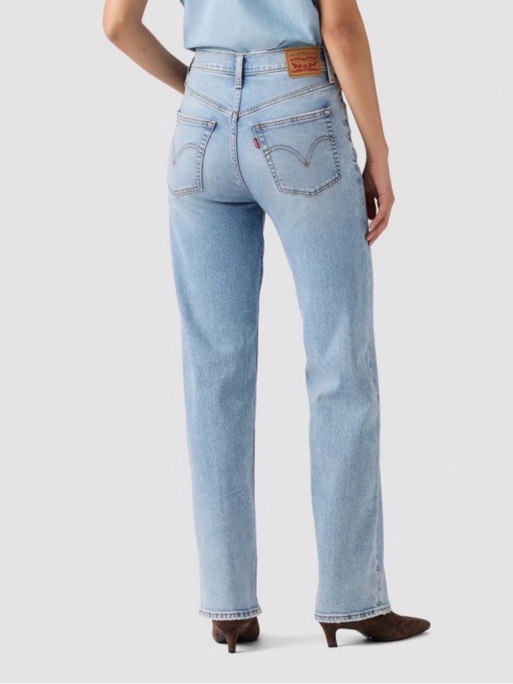 Levi's Ribcage Straight Ankle Jeans - Light Blue Size 26